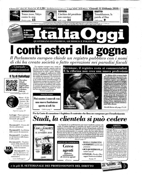 Italia oggi : quotidiano di economia finanza e politica